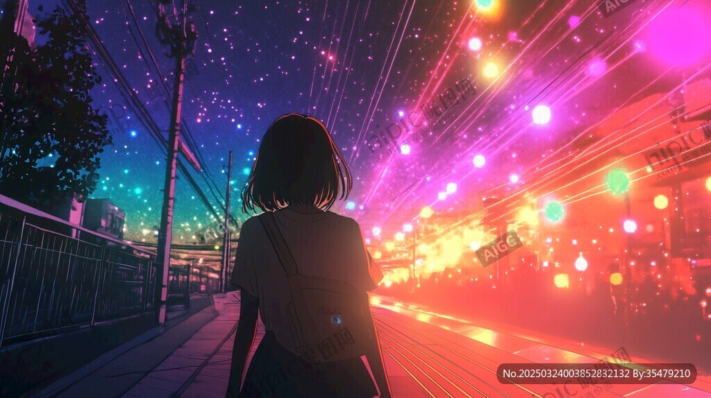 星光下的城市街道 星光下的城市街道