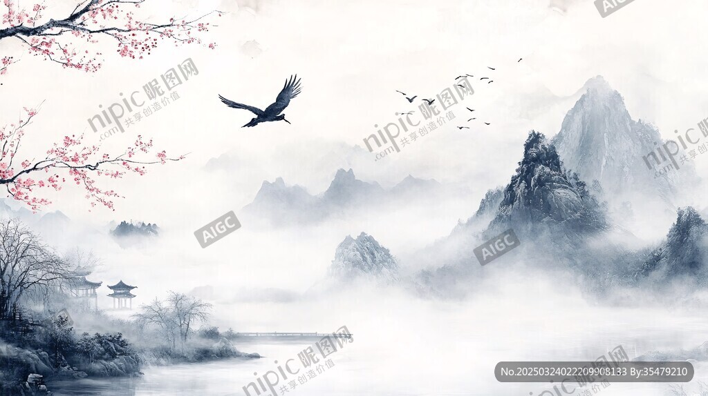 山水畫中的仙境