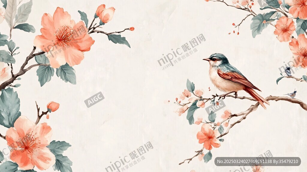 春鳥(niǎo)花枝圖