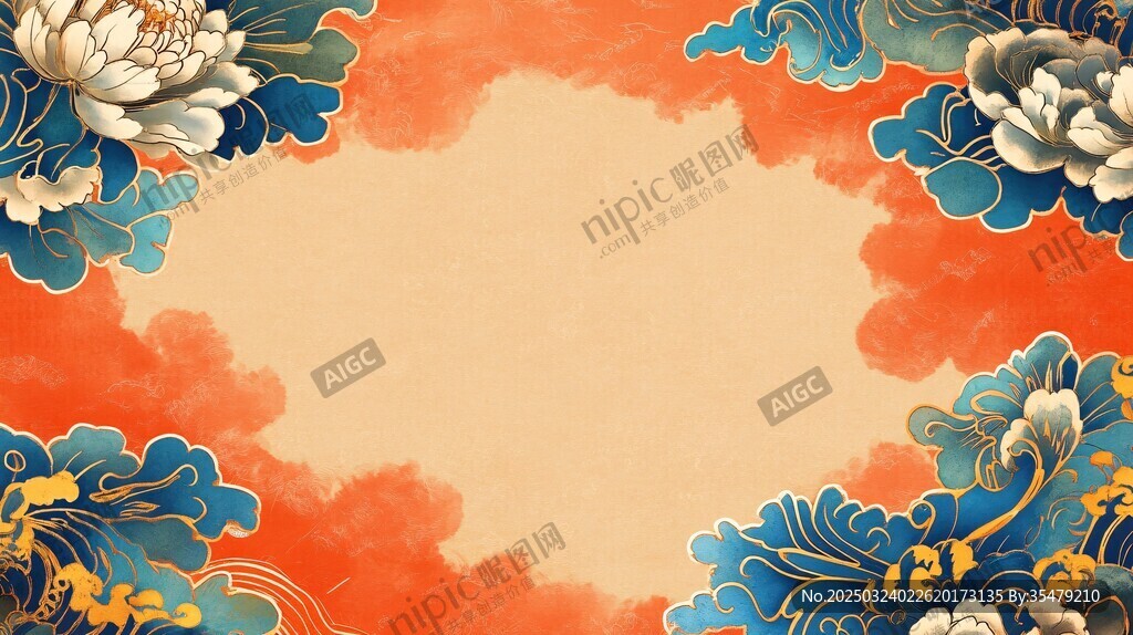 中國(guó)風(fēng)花卉圖案背景