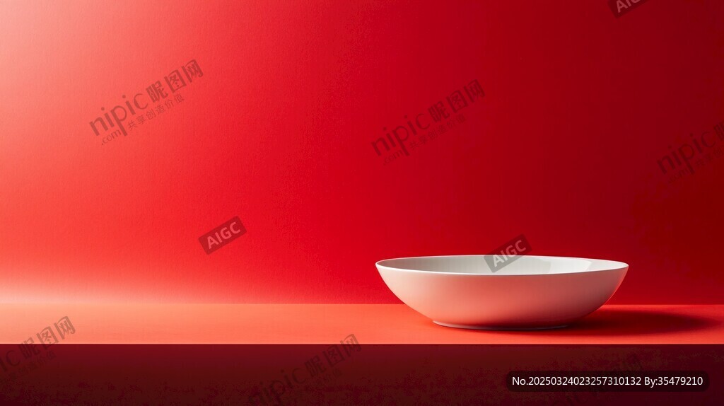 碗與紅墻的對(duì)比