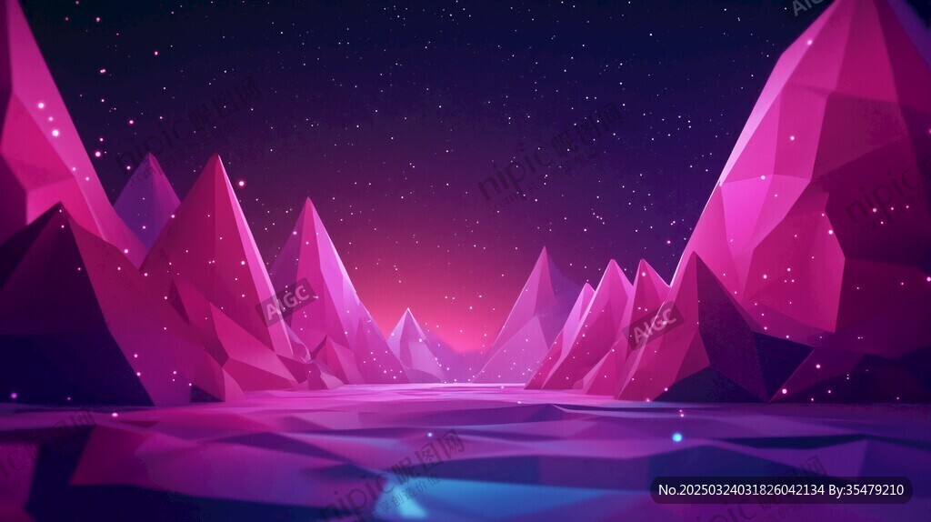紫色山脈之夜