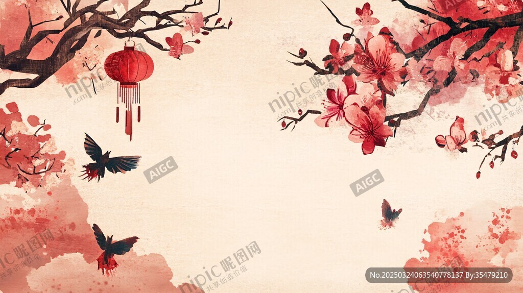 桃花鳥(niǎo)燈