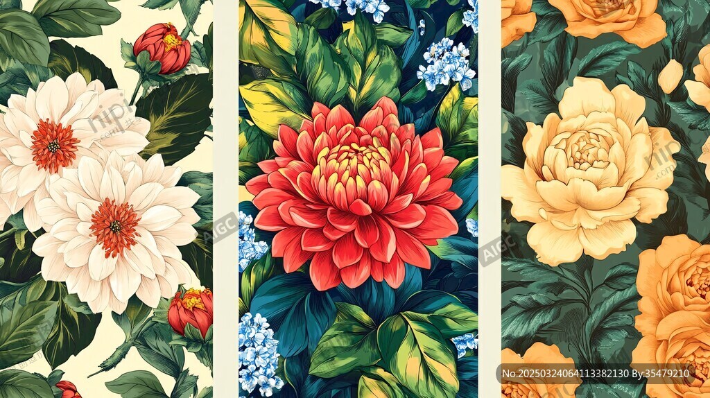 花卉圖案的集合