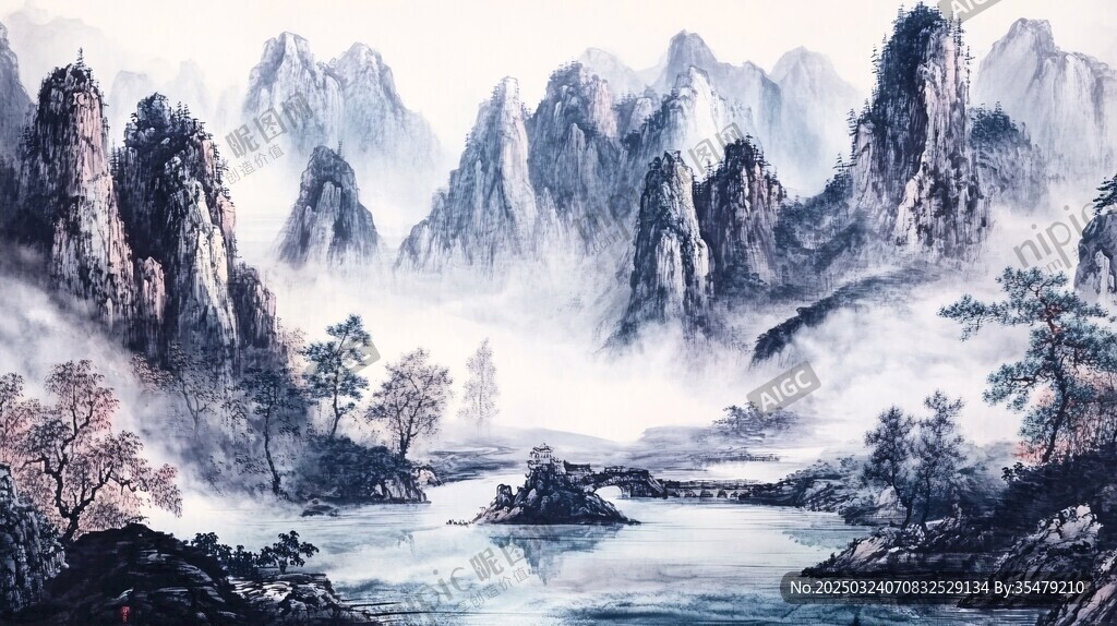 山水畫中的仙境