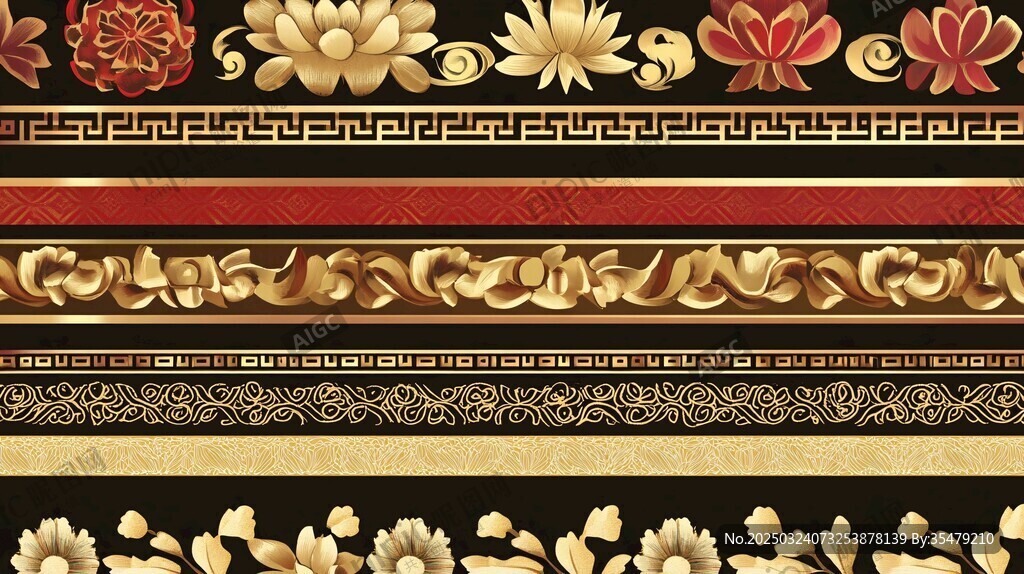 金色花紋裝飾設(shè)計(jì)