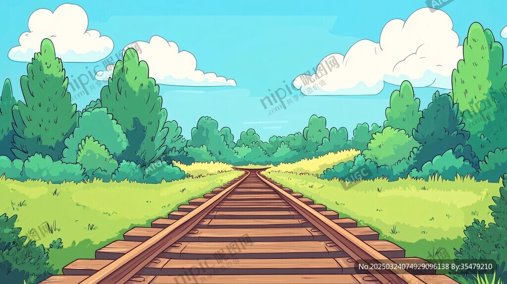 穿越綠色森林的鐵路之旅