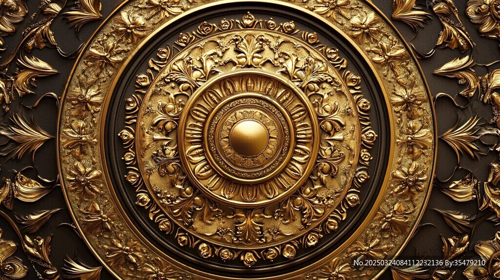 金色圓形裝飾藝術