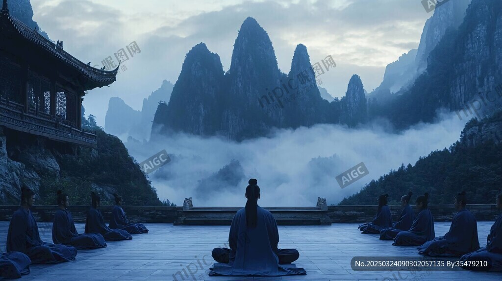 云霧山脈中的禪修之地