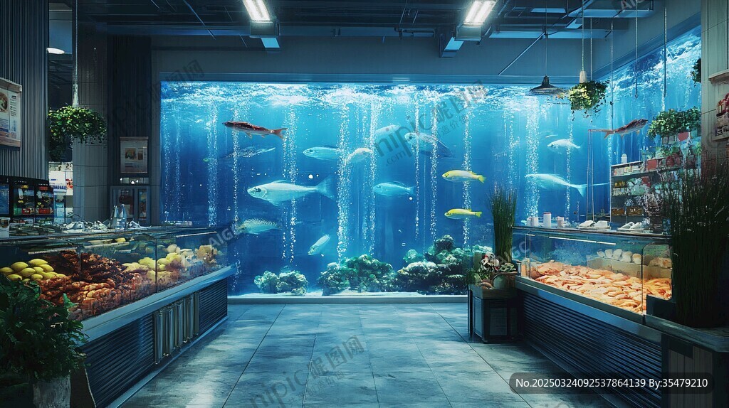 海洋之窗 水族館風(fēng)格的超市
