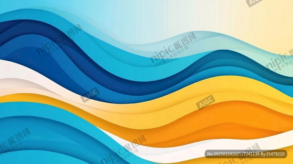 抽象波浪藝術
