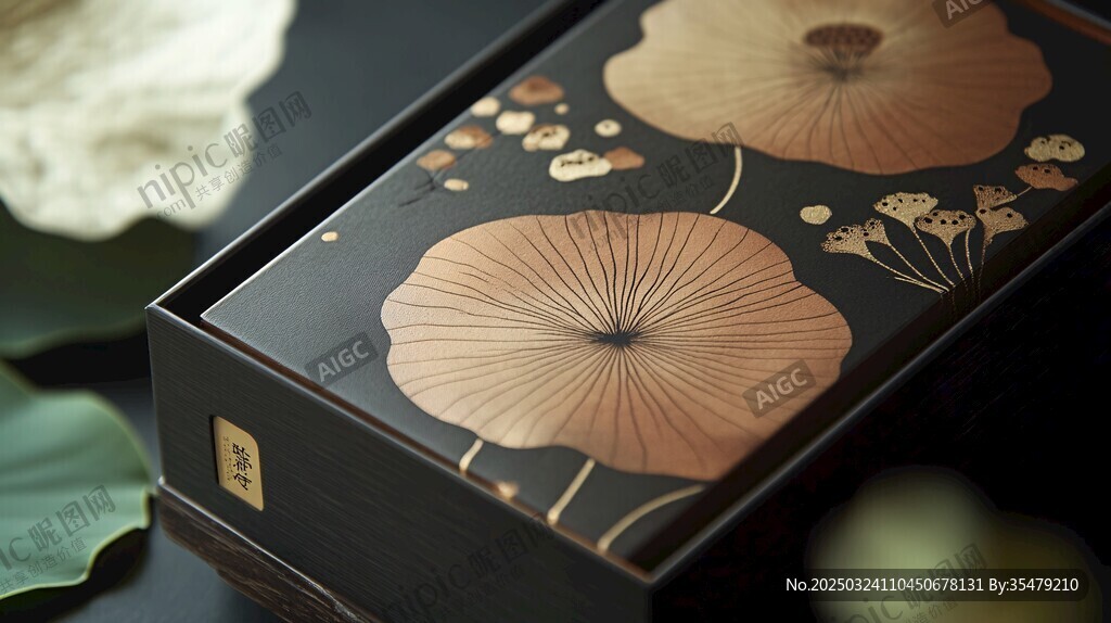 黑金箔印花盒子