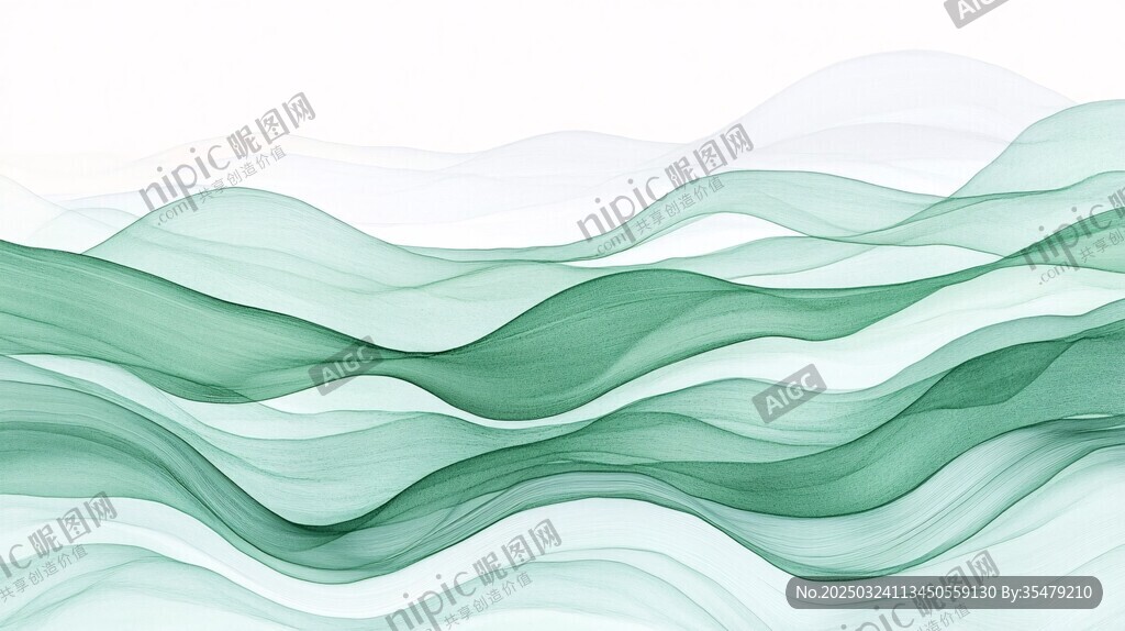 抽象綠色波浪圖案