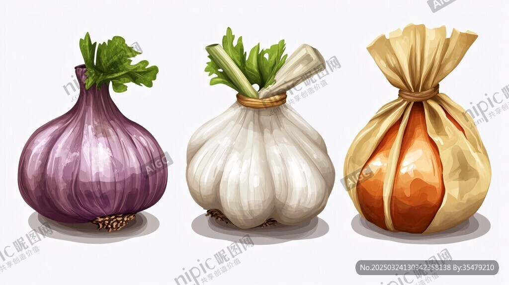 三種蔬菜 洋蔥大蒜與大蔥