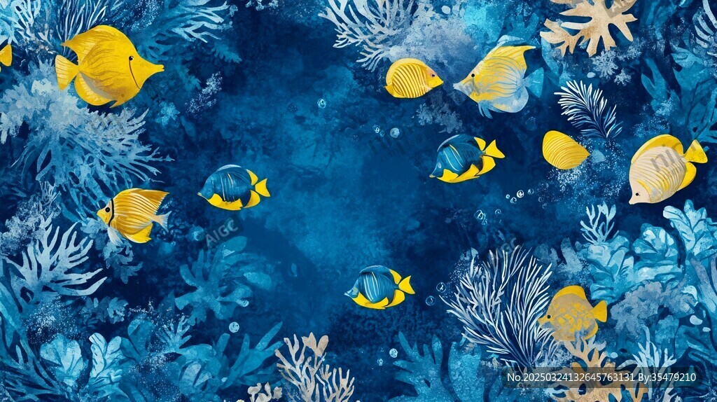 夢幻海底世界熱帶魚群