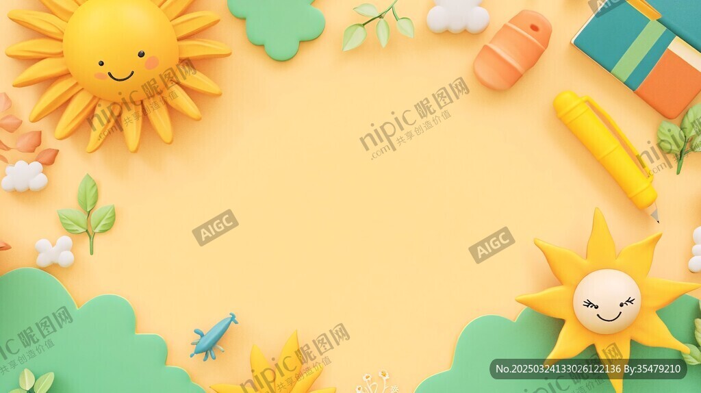 陽光童趣背景圖