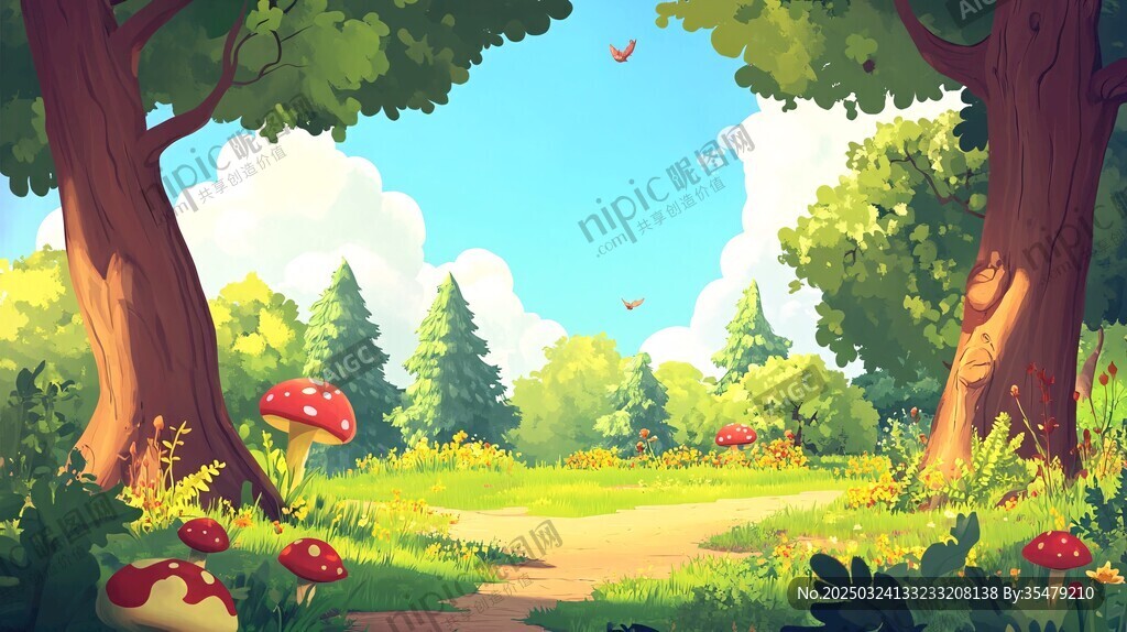 夢幻森林小徑風景