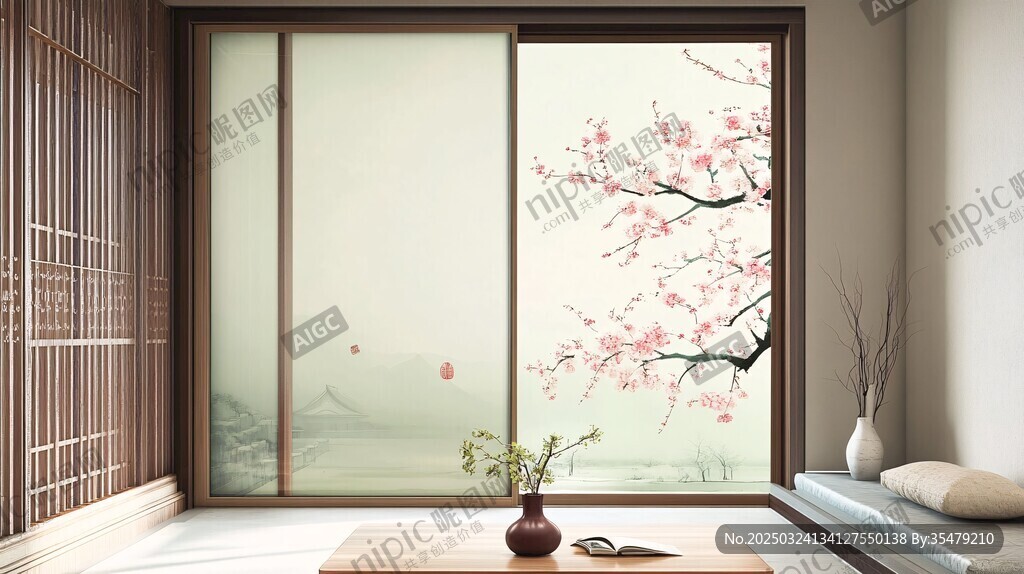 日式和風(fēng)室內(nèi)的詩意窗景