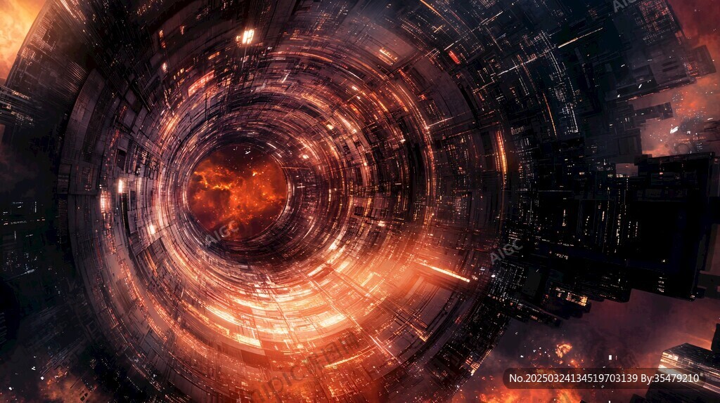 未來科幻宇宙能量漩渦奇觀