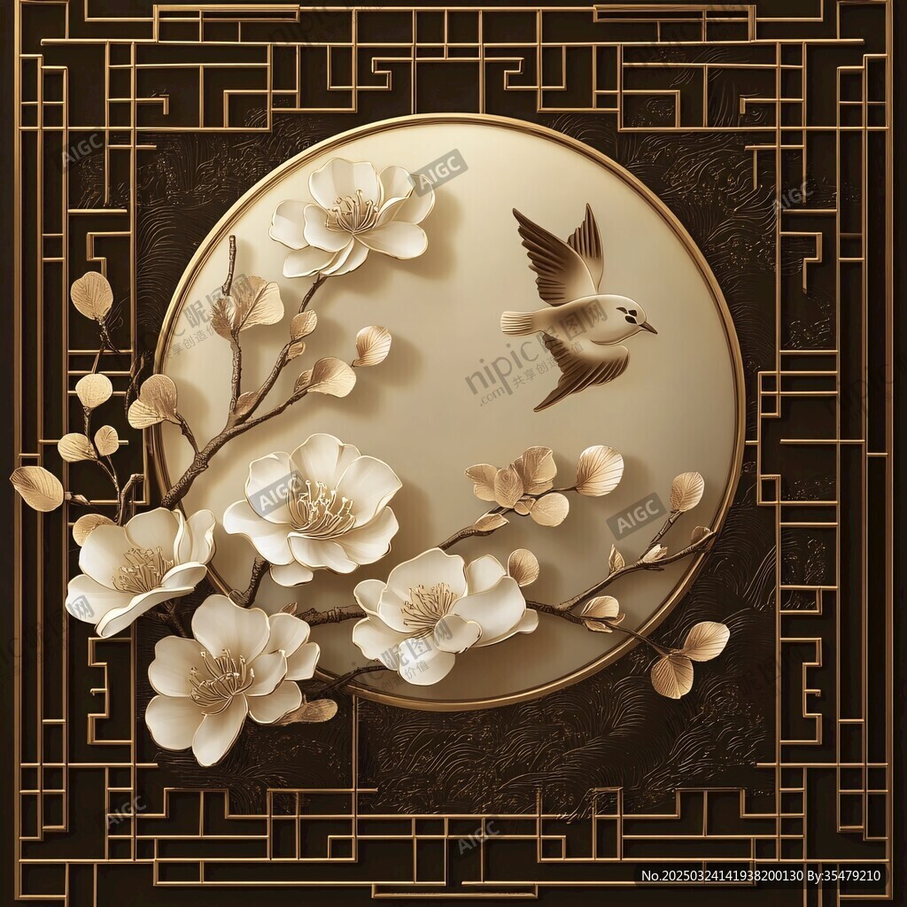 中式花鳥圖 典雅裝飾畫