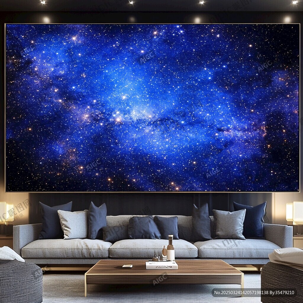夢幻星空客廳裝飾畫