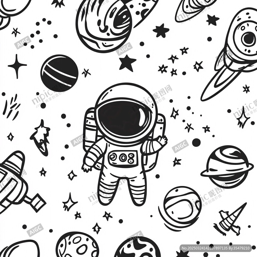 宇航員在星際間的夢幻旅程
