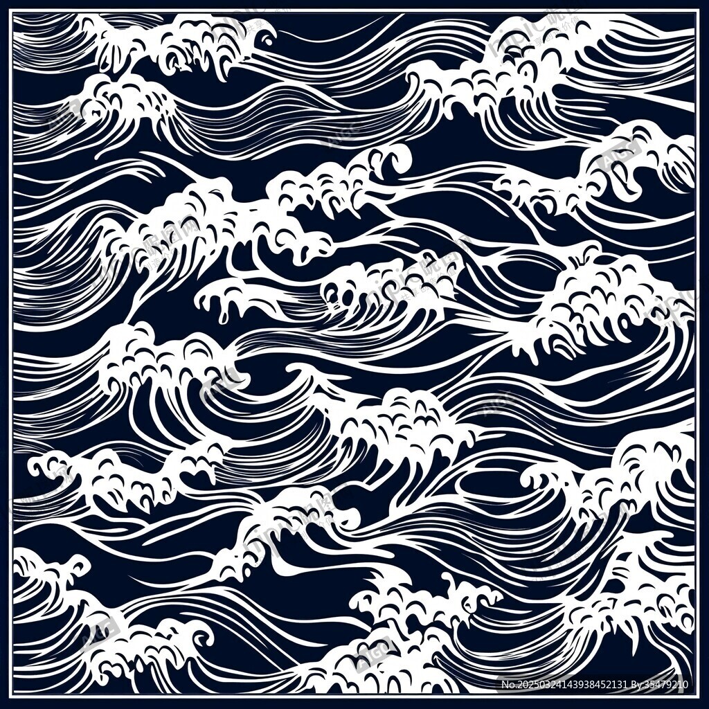 日式海浪紋樣圖案設(shè)計
