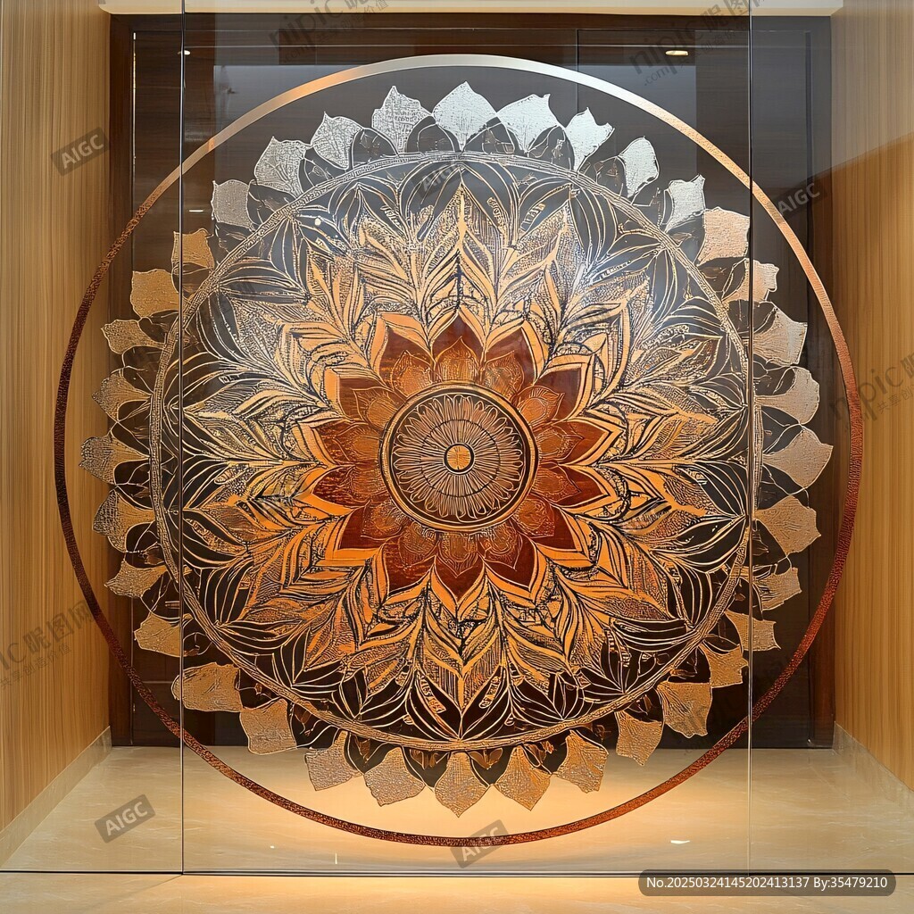 精美圓形金屬雕花藝術(shù)作品