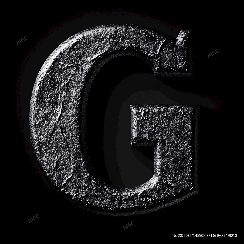 金屬質(zhì)感字母G