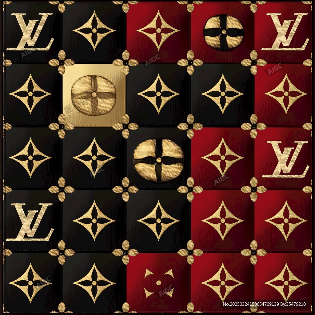 LV經(jīng)典圖案幾何拼接設(shè)計