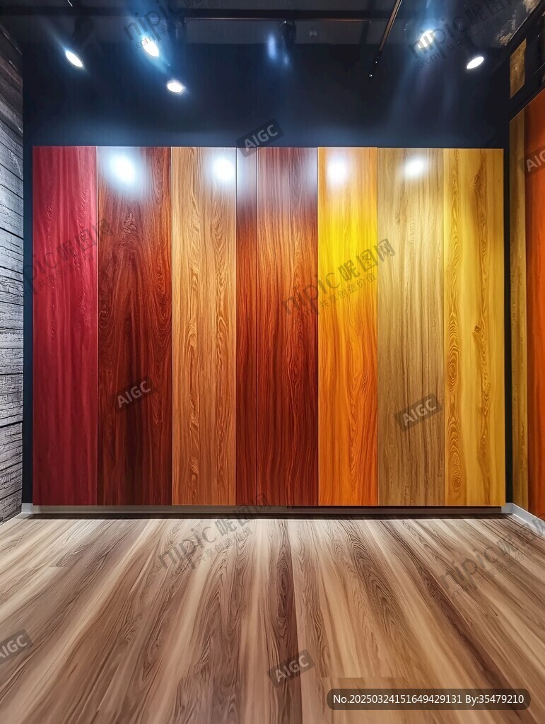 多彩木地板展示空間