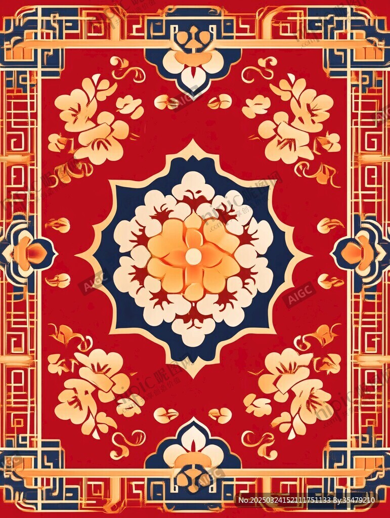 中式傳統(tǒng)花卉紋經(jīng)典圖案
