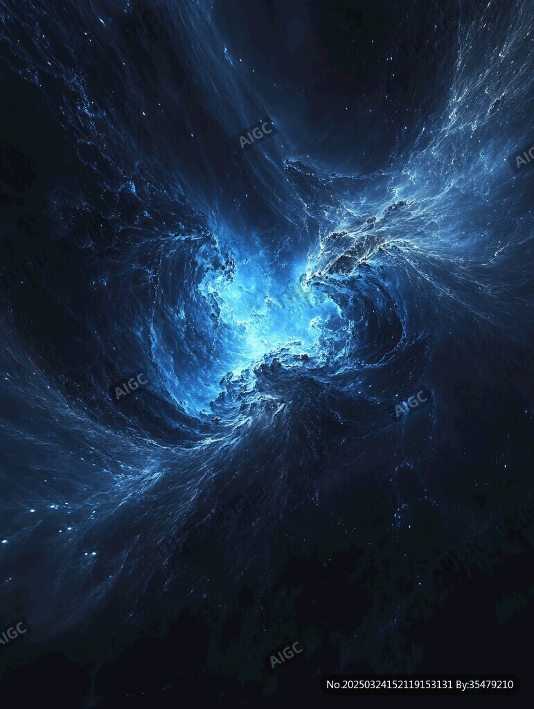 夢(mèng)幻藍(lán)色宇宙能量漩渦