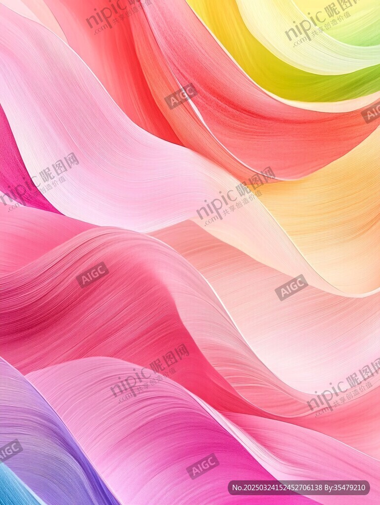 夢(mèng)幻彩色波浪紋理背景