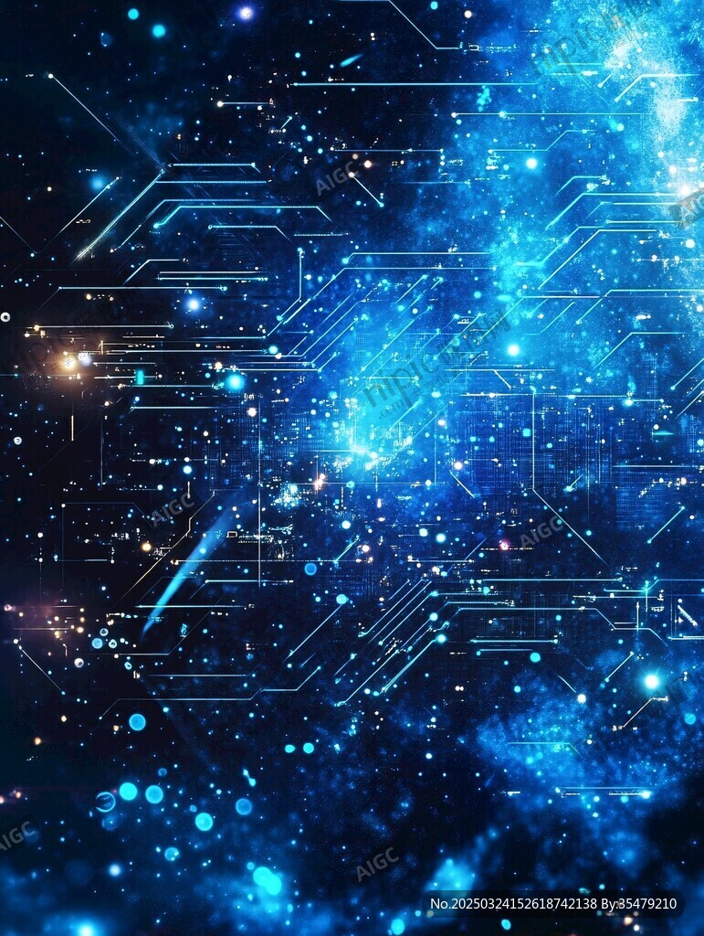 科技感宇宙電路背景圖