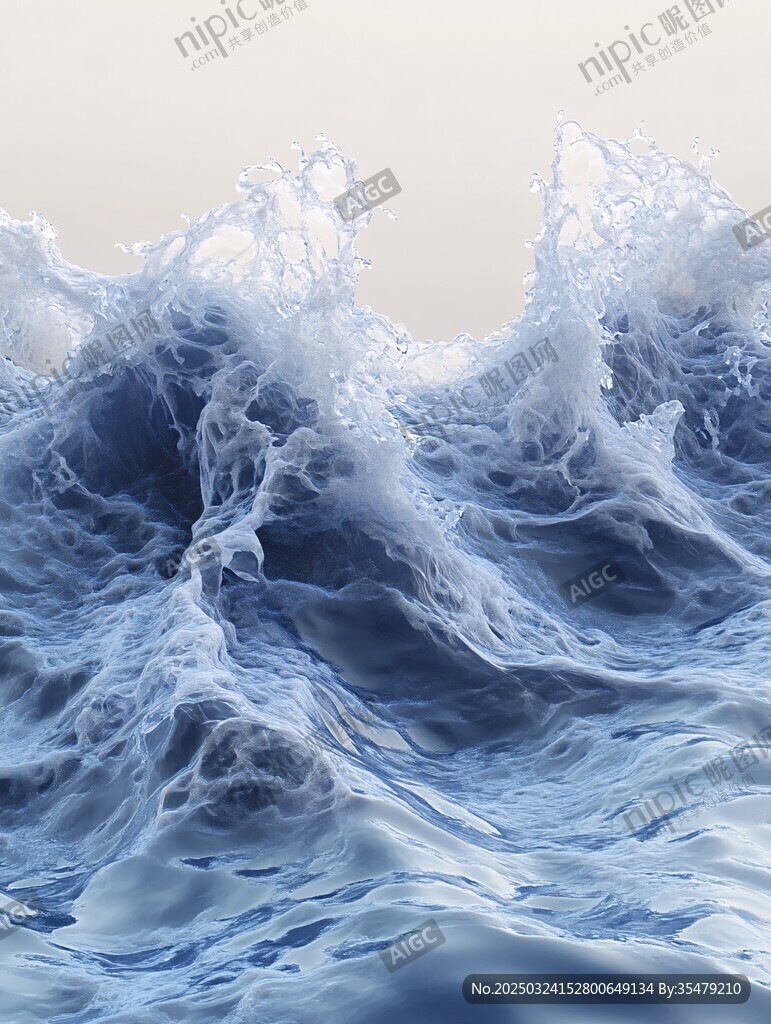 洶涌海浪的震撼瞬間