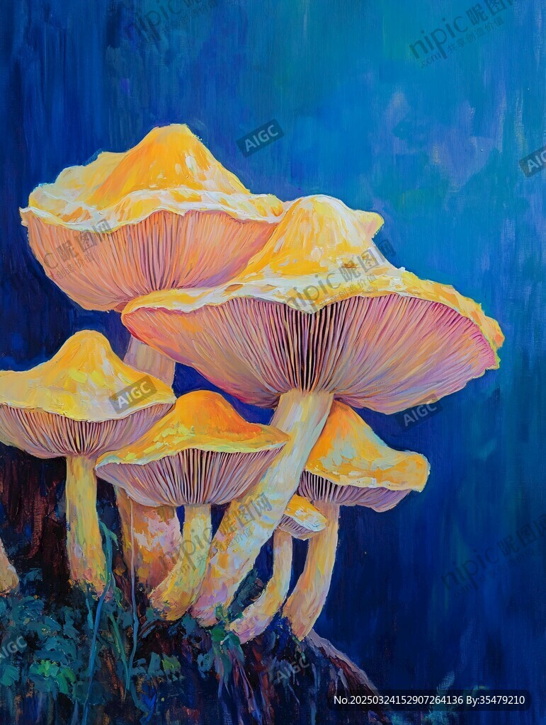 夢幻黃蘑菇的奇幻景象