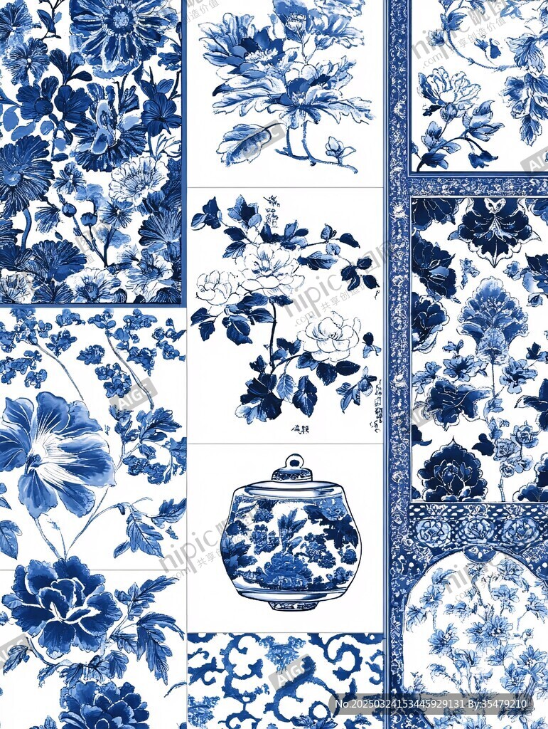 青花瓷圖案素材集合