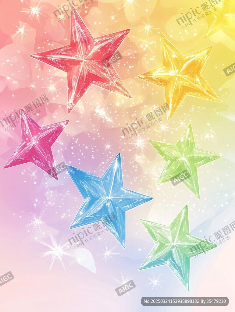 夢幻多彩星星背景圖