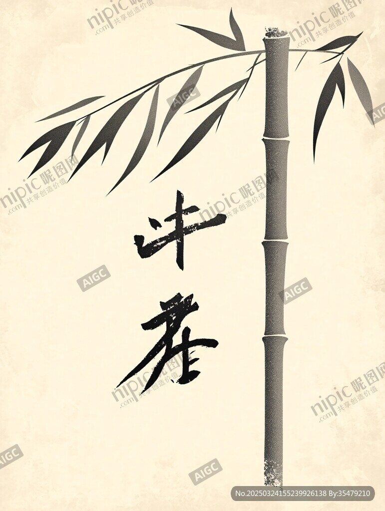 水墨翠竹圖