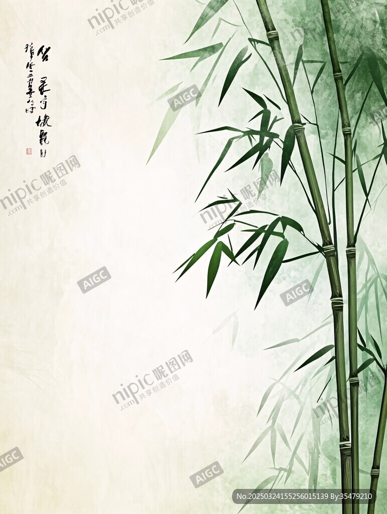水墨翠竹圖