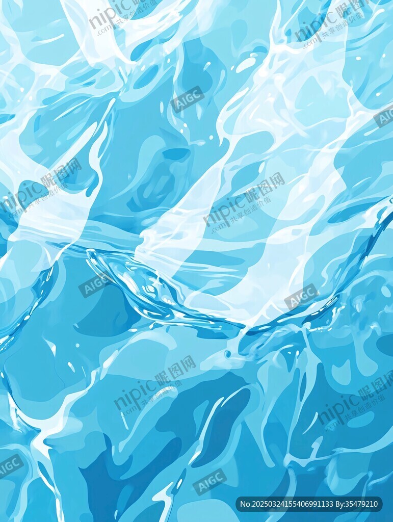 藍色水波背景紋理圖案