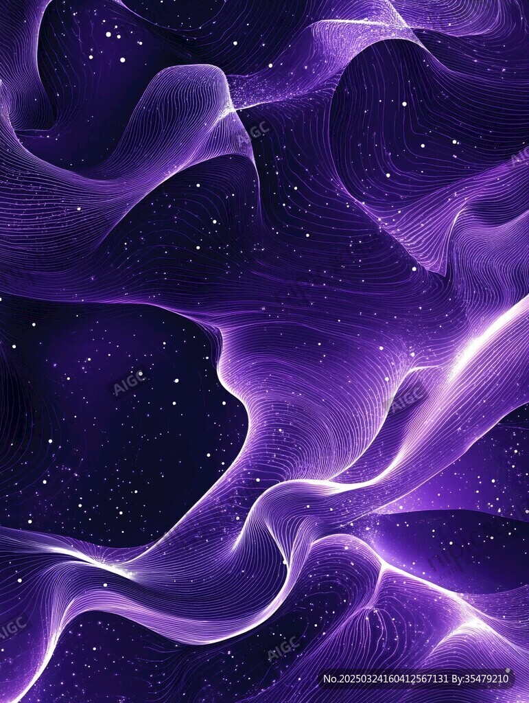 夢幻紫色星空流動光影