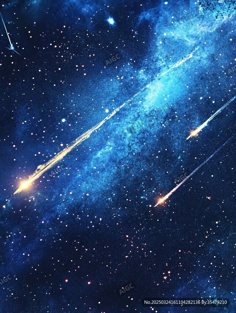 夢幻星空下的絢爛流星