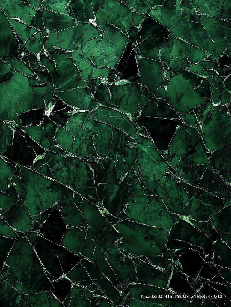 深綠碎裂紋理大理石背景