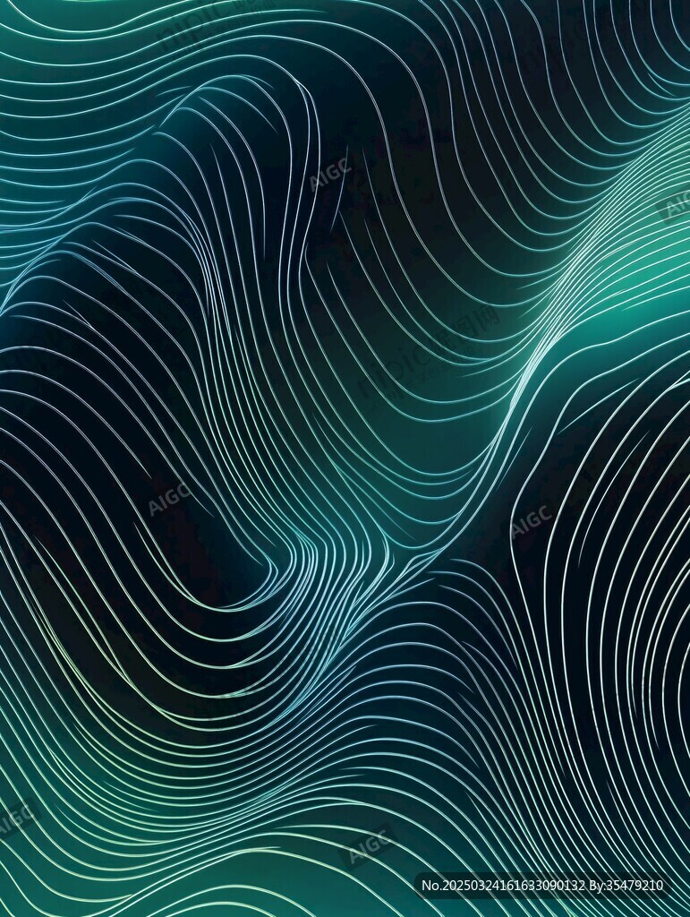 藍綠漸變線條動感背景圖