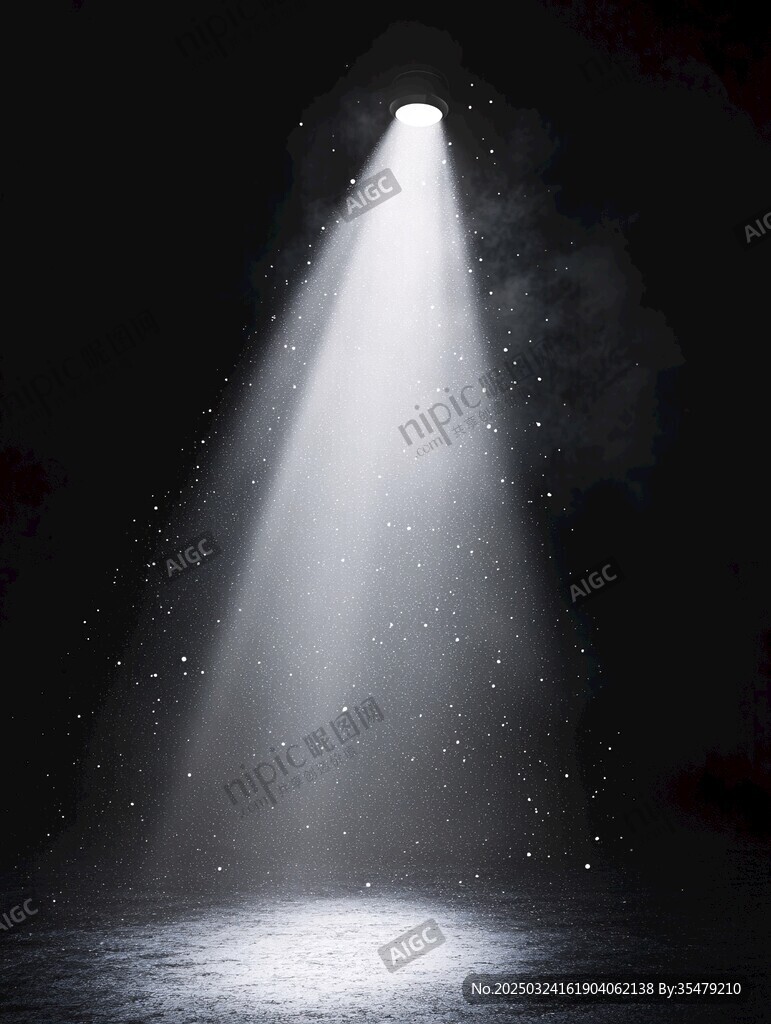 舞臺聚光燈下的夢幻光束