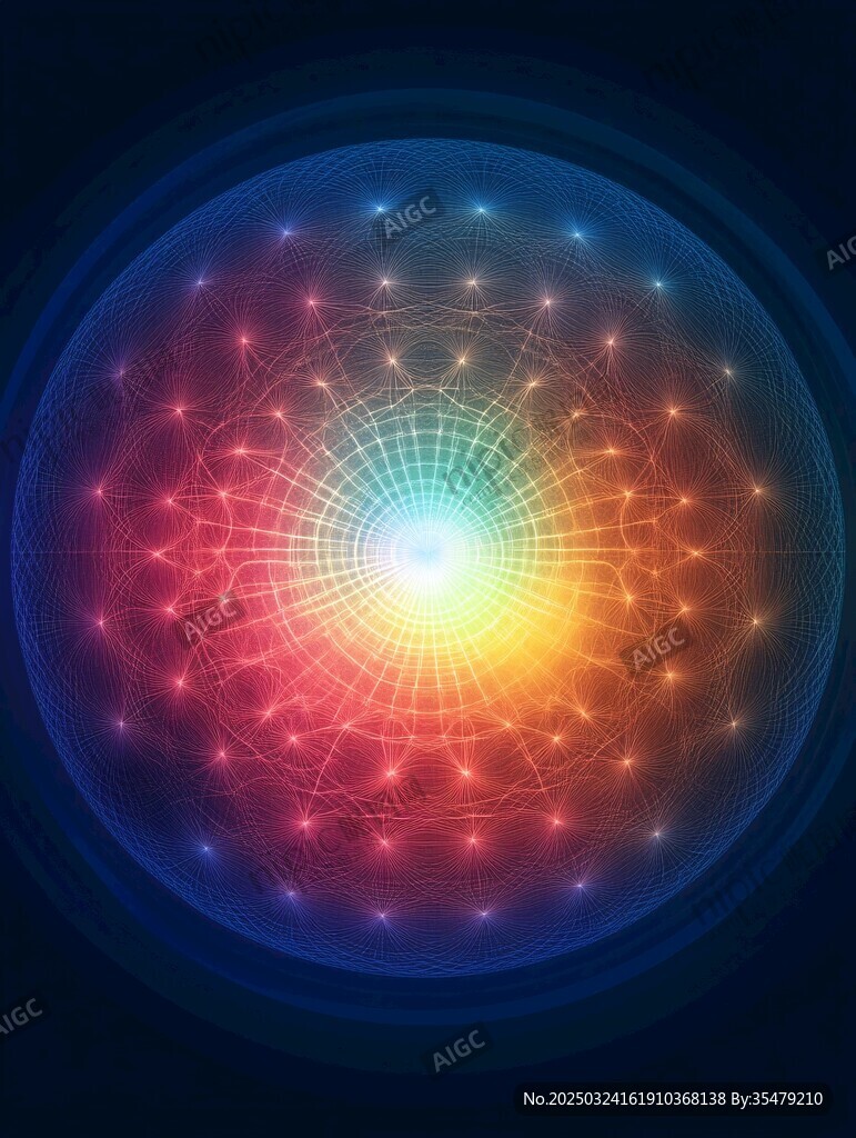 炫彩神秘幾何光暈圖案