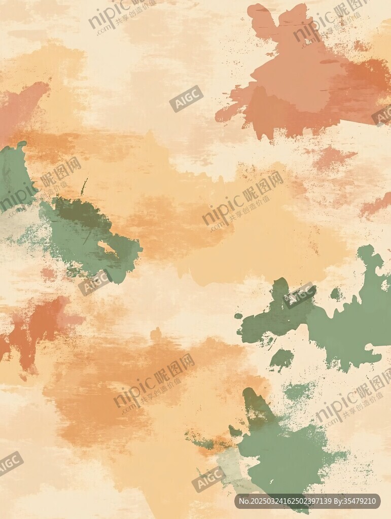 多彩水彩筆觸抽象背景圖