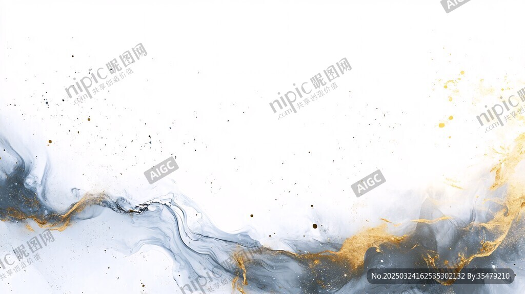 水墨金韻抽象動感背景圖